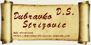 Dubravko Strizović vizit kartica